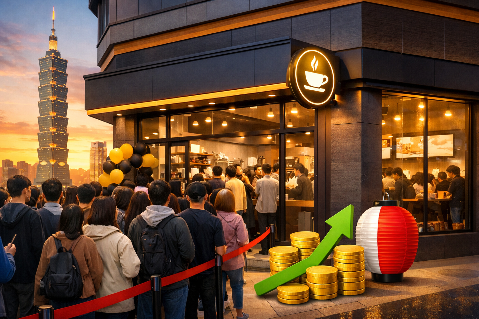 Jollibee's Compose Coffee Store in Taiwan Gets Huge Crowd on Opening Day - Philippines Store Coming Soon